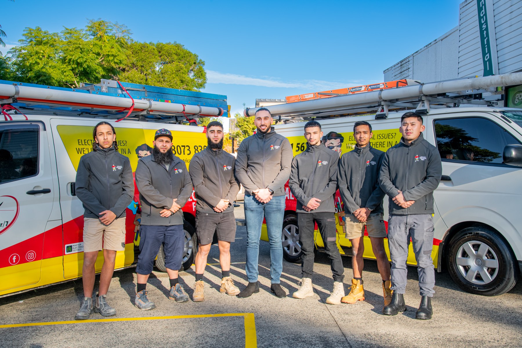 The Australian Electrical Force team on site in Sydney